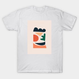 Nordic, Abstract Shapes, Scandinavian, Colorful Print T-Shirt